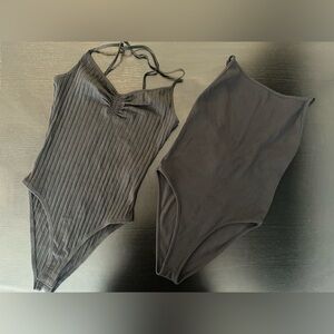 Zara Black Ribbed and Solid Bodysuits
